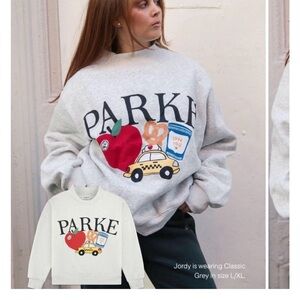 PARKE NYC Graphic Mockneck Sweatshirt